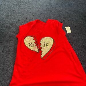 Aeropostale Kids Red Broken Heart Tee